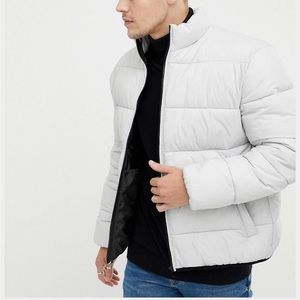 Grey puffer jacket